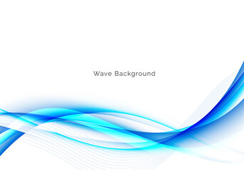 abstract stylish blue wave design background