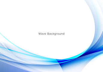 abstract stylish blue wave design background