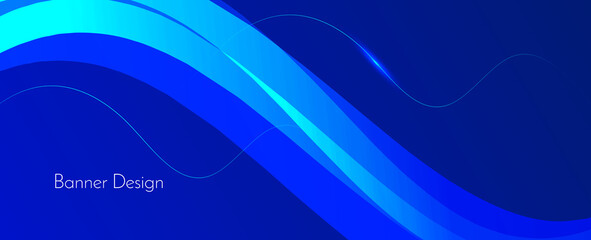 abstract stylish blue wave design background