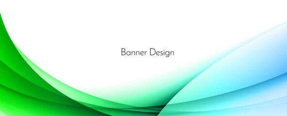 abstract stylish green wave design background