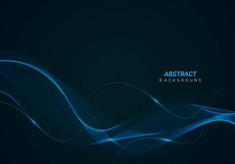 Abstract geometry stylish glossy flowing line futuristic pattern design background