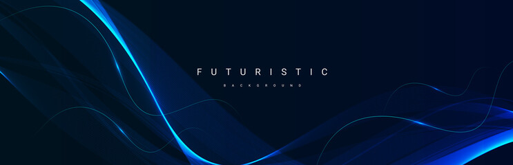 Naklejka premium Abstract geometry stylish glossy flowig line futuristic pattern design background