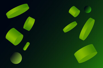 Abstract geometric green design dynamic modern graphic background