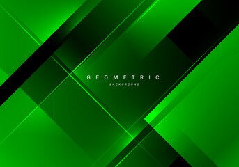 Abstract geometric green design dynamic modern graphic background