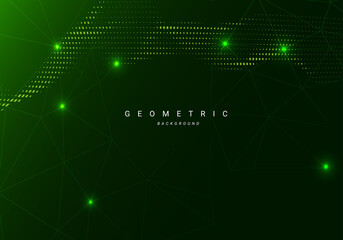 Abstract geometric green design dynamic modern graphic background