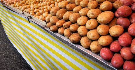 fresh potatoes sold at street fair