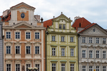 building facades and details in the old town of Prague