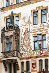 building facades and details in the old town of Prague