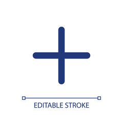 Obraz premium Plus pixel perfect RGB color ui icon. Expanding option. Interactive content. Simple filled line element. GUI, UX design for mobile app. Vector isolated pictogram. Editable stroke. Arial font used