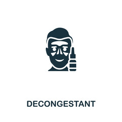 Obraz na płótnie Canvas Decongestant icon. Monochrome simple Allergy icon for templates, web design and infographics
