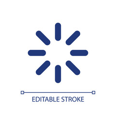 Loading indicator pixel perfect RGB color ui icon. Progress spinner. Waiting. Simple filled line element. GUI, UX design for mobile app. Vector isolated pictogram. Editable stroke. Arial font used