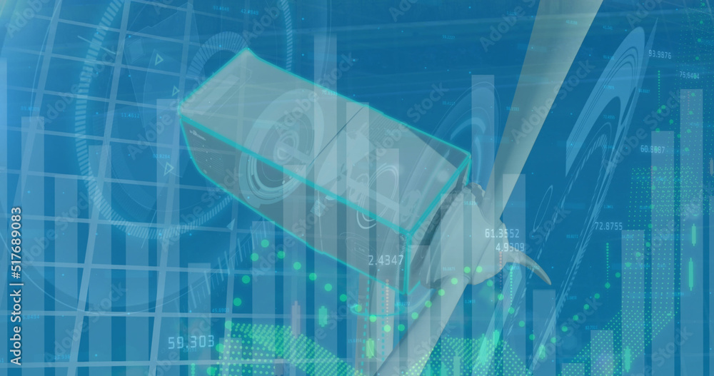Poster image of data processing over wind turbine