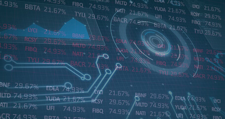 Image of mathematical human stock market data and