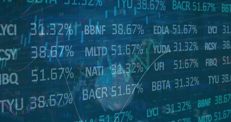 Image of stock market data office