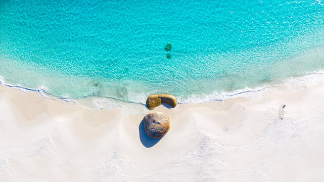Beautiful aerial image of little beach, Albany, Western Australia	