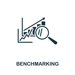 Benchmarking icon. Monochrome simple Business Management icon for templates, web design and infographics