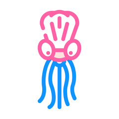 jellyfish form kite color icon vector. jellyfish form kite sign. isolated symbol illustration