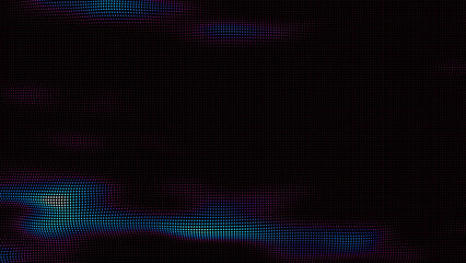 waves of colorful points. Digital data splash of point array. Futuristic smooth glitch UI element
