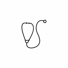 Hand drawn Stethoscope icon, simple doodle icon