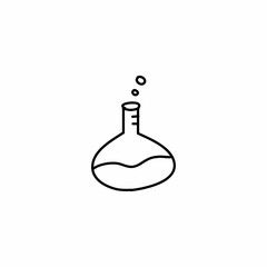 Hand drawn Lab Bottle icon, simple doodle icon