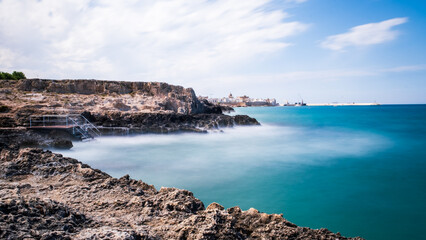 Fototapeta premium Monopoli rocky beach, Apulia Italy