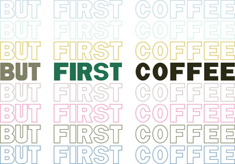 Vector of the typography for coffee 