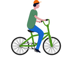 Green bike. Bicycle icon vector illustration design isolated concept