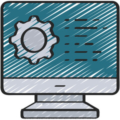 Computer Code Development Icon