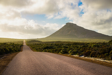 An amazing sunsent and road to Frenchmans peak in Cape Le Grand National Park, Esperance, Western Australia