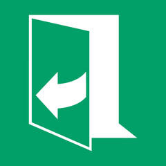 ISO 7010 E058 Door opens by pulling on the right-hand side