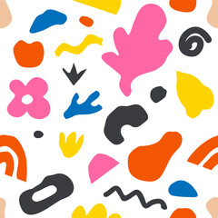 Bold shape retro seamless pattern