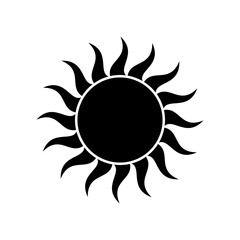 sun heat weather icon isolated on white background.