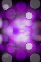 a purple bokeh photo at night