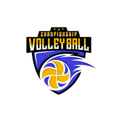 Volleyball logo vector design template
