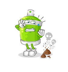 spray paint with stinky waste illustration. character vector