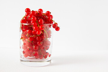 red currants in glass