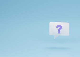 3D CG 吹き出し はてな クエスチョン 背景