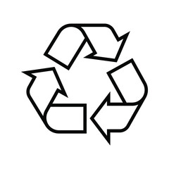 Recycle icon. recycling sign. vector illustration