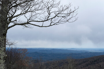 Obraz na płótnie Canvas View of the Smoky Mountains from the Blue Ridge Parkway