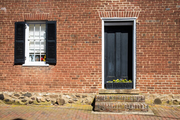 Vintage Looking Front Door Window and Shutters from an Old House