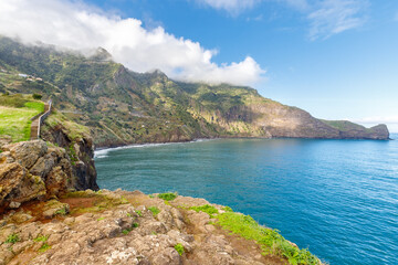 Madeira view from the crane viewpoint on the Guindaste mirador