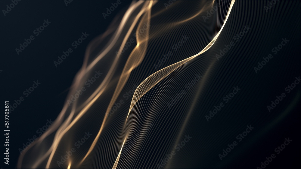 Poster abstract golden black technology background. background 3d grid. cyber technology tech network futur