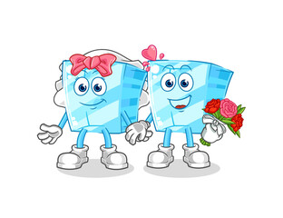 glass wedding cartoon. cartoon mascot vector