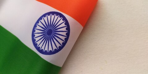 Tricolor official flag of india. August 15 independence and january 26 republic day festival...