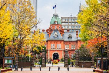 秋の北海道　札幌　北海道庁赤れんが庁舎