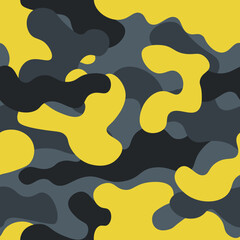 Camo texture seamless pattern. Abstract mdoern endless military camouflage ornament. Vector background.