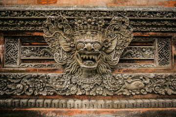 Traditional Balinese  Stone Carving Temple Dragon Sculpture