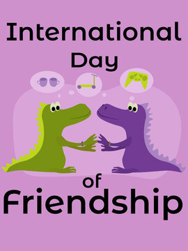 International Day of Friendship, idea for a poster, banner, flyer, postcard
