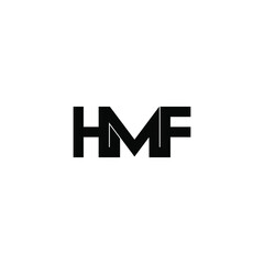 hmf letter original monogram logo design