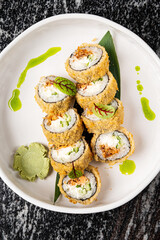 sushi in the luxury restaurant